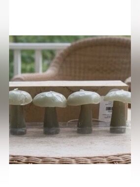 NIB Set 4 Green 3" Mushroom
Candles